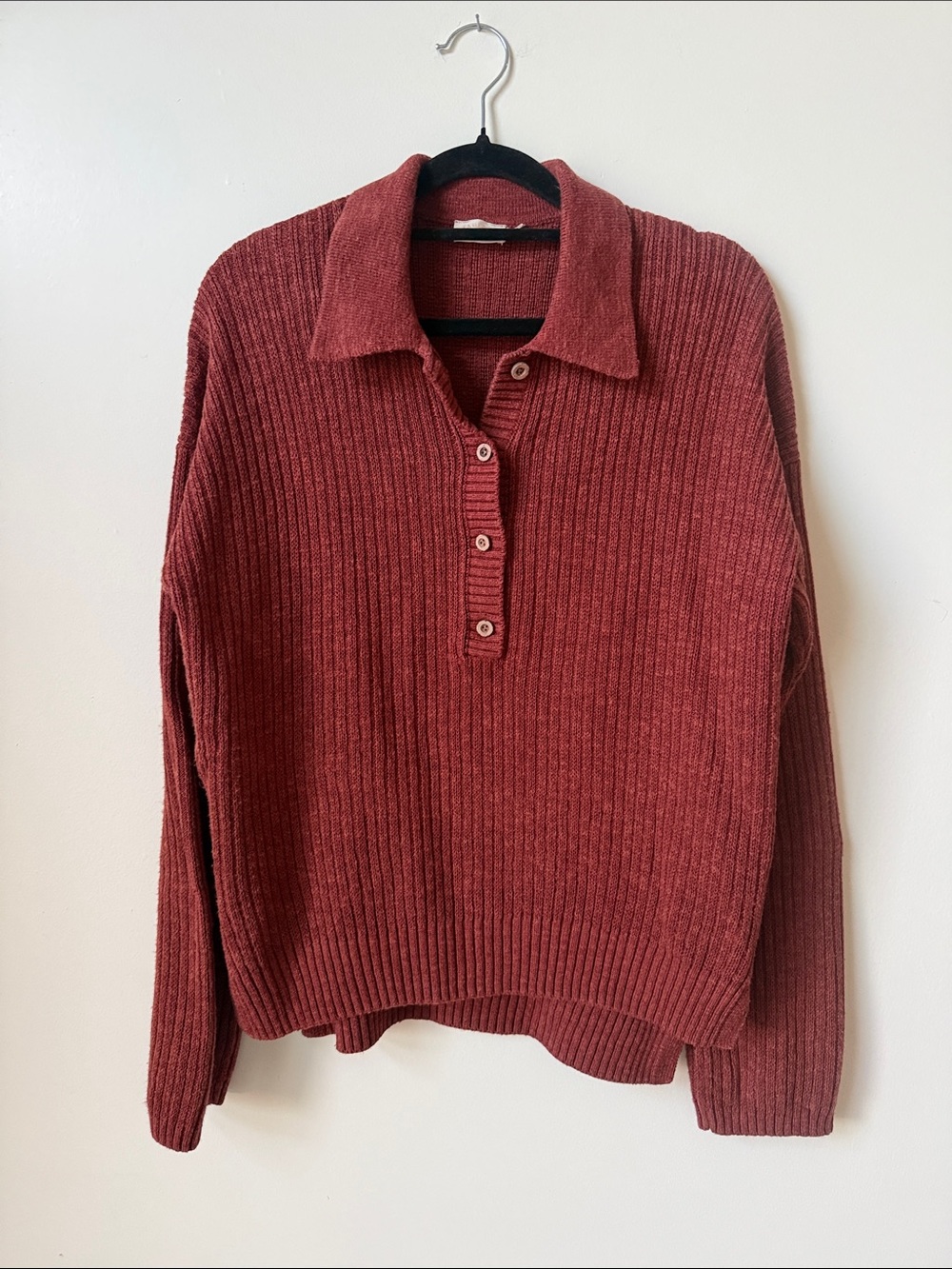 FAHERTY Organic cotton ribbed knit sweater